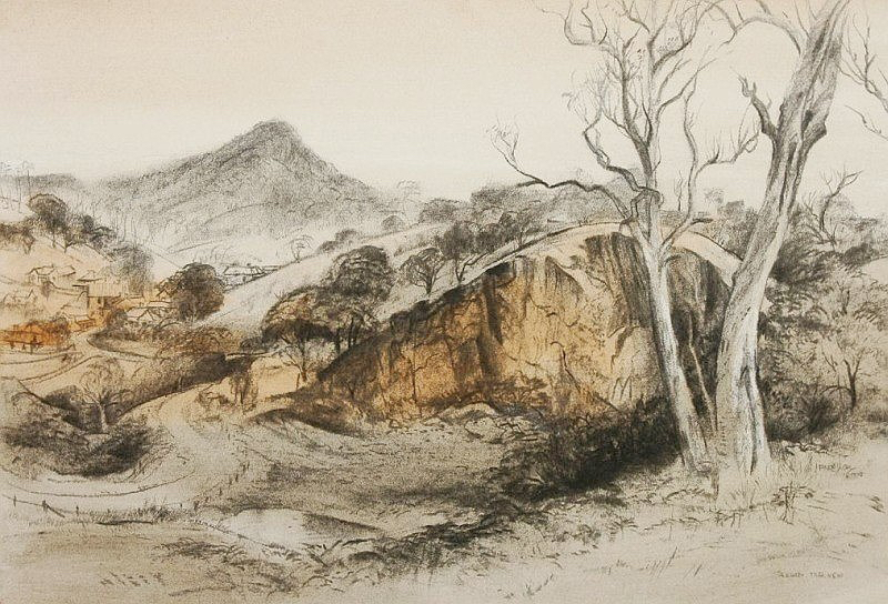 KJ Flinders Ranges  SA pencil & pastel