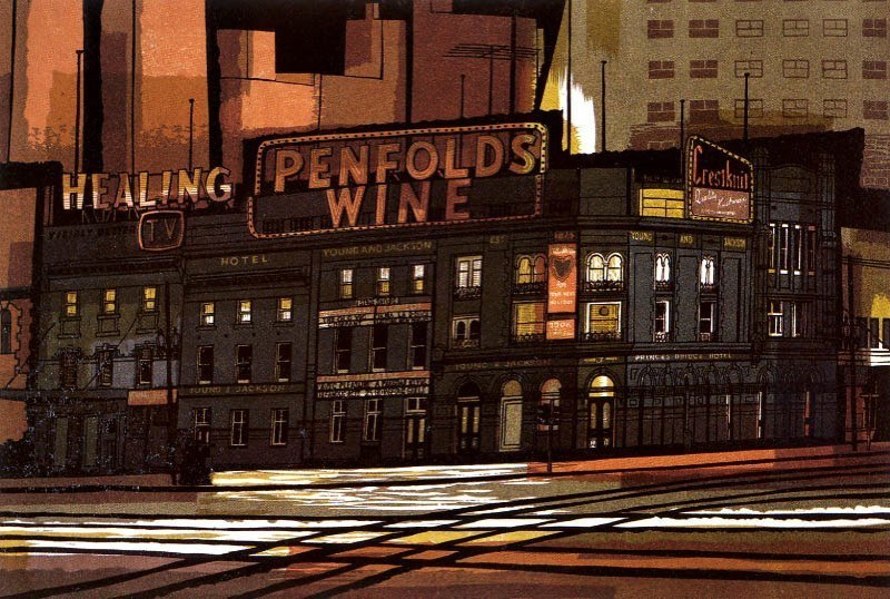 KJ Young and Jacksons linocut