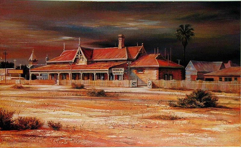 KJ Sulphide St Station Broken Hill acrylic