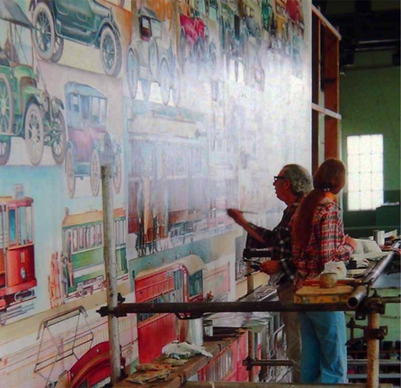 HF Transport mural painting